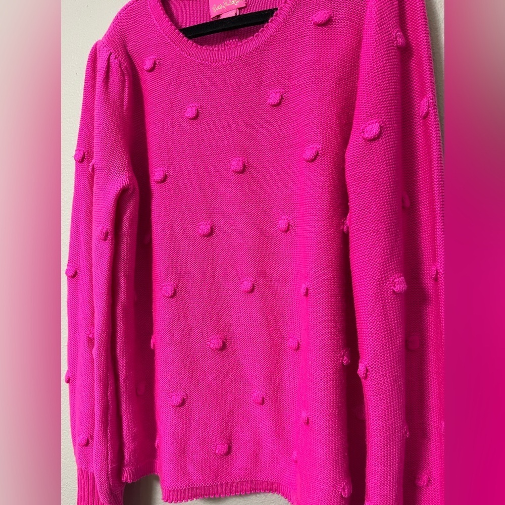 Girls Lilly Pulitzer Hot Pink Sweater - Size XL - Picture 2 of 6